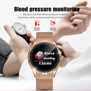 LIGE Noi femeile inteligente ceas sport rezistent la apa pentru iPhone Heart rate Monitor de presiune sanguina tracker de fitness smartwatch femei bărbați