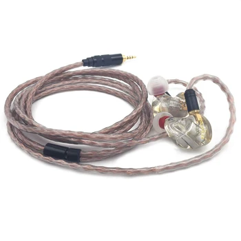 Linsoul Modernizate Casti Cablu de Argint Placate cu Cupru Cablu Echilibrat Cablu de 2.5 mm 3.5 mm 4.4 mm la MMCX 0.78 mm 2Pin Conector 1.2 m