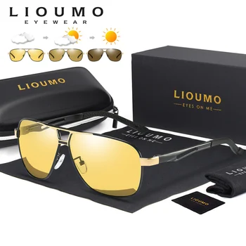 LIOUMO Design Bărbați Femei Clasic Pilot ochelari de Soare Fotocromatică Polarizate de Conducere gafas de sol mujer polarizadas UV400 Protecție