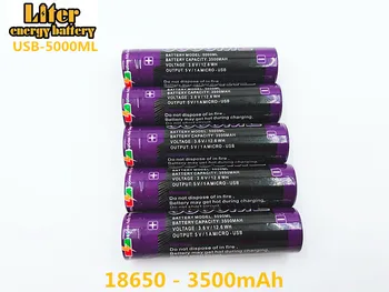 Litru de energie a bateriei USB 3.7 V 18650 3500mAh Li-ion USB 5000ML Baterie Reîncărcabilă LED Indicator luminos DC-Încărcare +USB sârmă