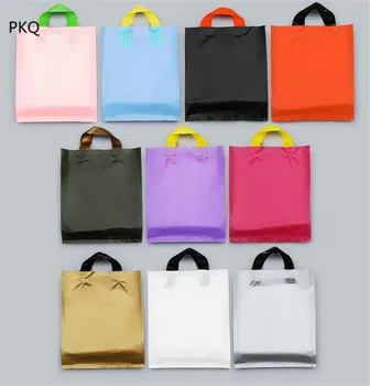 Logo-ul de imprimare Mare de plastic Cadou Pungă de Plastic,ambalaje de Plastic Sac pentru Haine,cadouri de Nunta de ambalare sac cu mâner