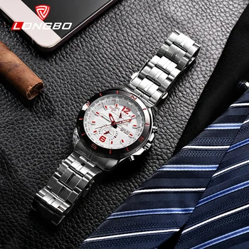 LONGBO Barbati Ceas Brand de Top Sport de Lux Ceasuri Cuarț Banda din Oțel Inoxidabil Ceas de mână pentru Bărbați Relogio Masculino