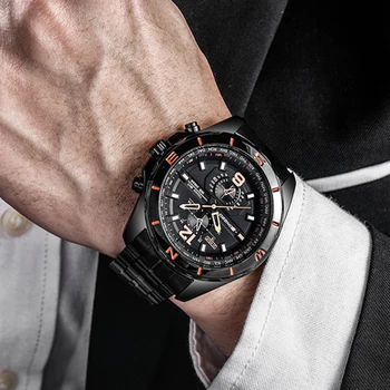 LONGBO Barbati Ceas Brand de Top Sport de Lux Ceasuri Cuarț Banda din Oțel Inoxidabil Ceas de mână pentru Bărbați Relogio Masculino