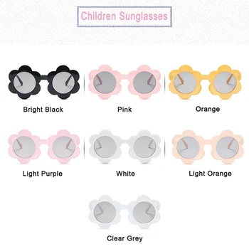 LongKeeper Copii Floare de Soare ochelari de Soare Drăguț Copii Ochelari de Soare Rotund Minunat Bomboane de Culoare Ochelari de Fete pentru Copii Oculos De Sol UV400