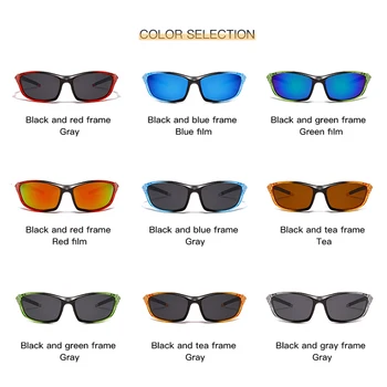 LongKeeper Sport Polarizat ochelari de Soare Barbati Oglindă Pătrat Ochelari de Soare de Conducere Nuante de sex Masculin Retro Vintage ochelari de Soare UV400 Oculos