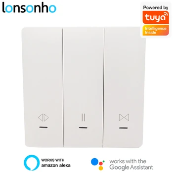 Lonsonho Tuya de Viață Inteligentă Wifi Cortina Comutator UE Inteligent Orb Perdele Buton de Switch-uri Smart Home de Start Google Alexa Echo Dot