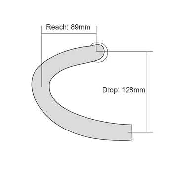 Lucioasă UD Fibra de Carbon Drop Ghidon Compact Rotund Rotundo Drum 31.8 mm Lățime 400 /420 /440mm