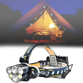 Lucru cu LED-uri Faruri 12000 Lumeni USB Reîncărcabilă rezistent la apa Lanterna Cu Retractabil Far Pentru Drumeții în aer liber Camping