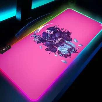 Lumina Led-uri Mouse Pad Roz Gamer Fata Anime Pc Accesorii Drăguț Setup Gamer Mat cu Model Mat Jocurilor pe Calculator Rgb cu iluminare din spate Mat