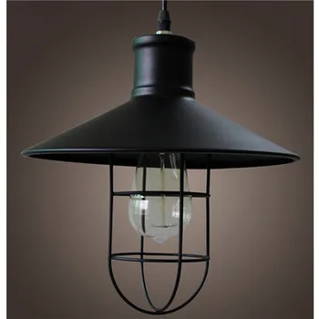 Lumini plafon RH Loft Retro Vintage Industriale Edison Droplight Sufragerie Cușcă de Fier în stil European Plafon Lampă Felinar