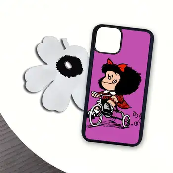 Mafalda Frumos Transparent caz acoperire pentru iphone se 2020 6 6s 7 8 plus x xs max xr 11 12 pro max coque