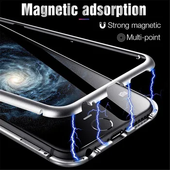 Magnetic Cazul Funda Pentru iPhone 11 12 Mini Pro Max XS X XR SE Sticla Înapoi Magnet Cover Pentru iPhone 7 8 6 6s Plus Caz Capa