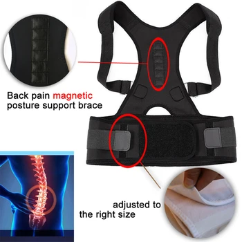 Magnetic Corector De Postura Corpului Formator Reglabil Ar Trebui Să Sprijine Centura Înapoi Bretele Drepte Corectarea Posturii Corset Corset Curele