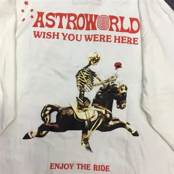 Maneca lunga Astroworld Travis Scott SEASON PASS Tee Barbati Femei TRAVIS SCOTT t-shirt