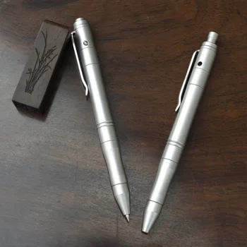 Manual 304# din Oțel Inoxidabil Solid Portable Apăsarea Semnătură de Pix Tactic Pen EDC Clip Pix cu Gel la Fel de Creativ Set Cadou