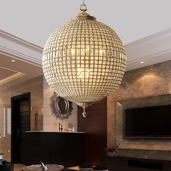 Mare de cristal rotund de cupru candelabru antic din alama vintage bronz sfera candelabru 8 globul de lumină agățat rusia corpuri de iluminat