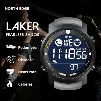 MARGINEA de NORD LAKER Ceas Inteligent Bărbați Monitor de Ritm Cardiac rezistent la apa 50M Înot Alergare Sport Pedometru, Cronometru Smartwatch Apache