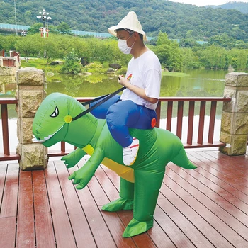 Mascota Dinozaur Cosplay Costum Plimbare pe T-Rex Gonflabil Costume de Halloween pentru Adulți Desene animate Dino Salopeta Arunce în aer Performanță Costum