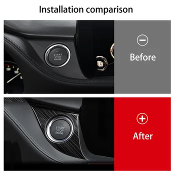 Masina Buton de Pornire a Motorului Oprire Cheie Decor Capacul Panoului Ornamental Autocolante Auto-styling Pentru Mazda 6 Atenza 6 2019 2020 Accesorii