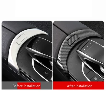 Masina Consola centrala Cotiera Cutie Butoane Cadru Decorare Autocolant Garnitura pentru Mercedes-Benz C-Class W205 GLC X253-2020