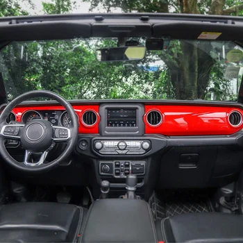 Masina Consola centrala Ornamente Panou și de Schimbare a vitezelor Decor Rama de Acoperire Interior Accesorii pentru Jeep Wrangler JL JLU 2018 2019