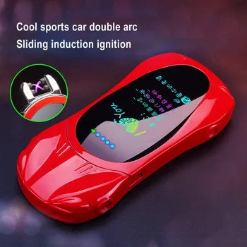 Masina sport Cool Touch Sensing Dublu Arc Electric Bricheta USB Reîncărcabilă Portabil Windproof Brichete Cu LED indicatorul se Cadouri