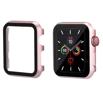 Matel Sticlă+caz pentru Apple Watch seria 5 4 3 44mm 40mm pentru iWatch 42mm 38mm ecran Protector de Acoperire pentru Apple watch Accesorii