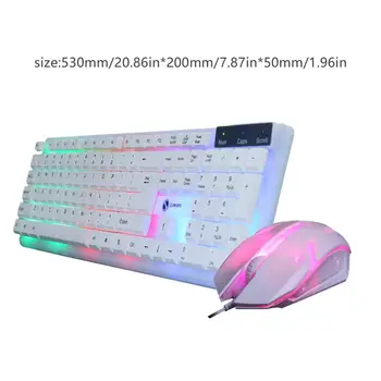 Mecanice Tastaturi Și Mouse-ul kit-ul cu LED-uri RGB cu iluminare de fundal Tastatură de Gaming Similare Ergonomic Pentru PC Gamer