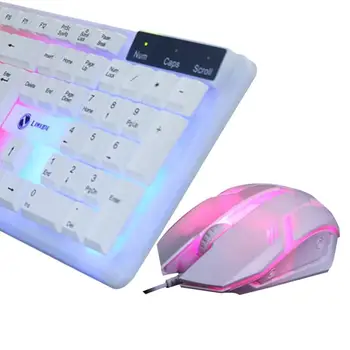 Mecanice Tastaturi Și Mouse-ul kit-ul cu LED-uri RGB cu iluminare de fundal Tastatură de Gaming Similare Ergonomic Pentru PC Gamer