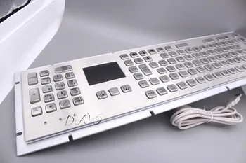 Mecanice USB Metalice Industriale Tastatura Cu Touchpad 103 taste Rigidizate Tastatura din Oțel Inoxidabil USB chioșc Tastatura