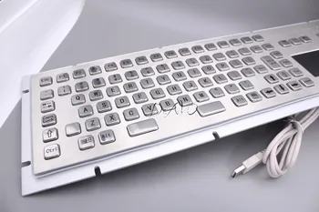 Mecanice USB Metalice Industriale Tastatura Cu Touchpad 103 taste Rigidizate Tastatura din Oțel Inoxidabil USB chioșc Tastatura