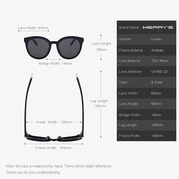 MERRYS Femei Clasic de Brand Designer de ochelari de Soare Ochi de Pisica S8094
