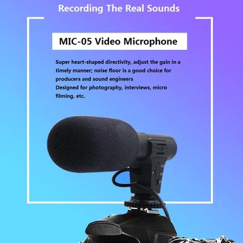Microfon de 3,5 mm Digitale de Înregistrare Video Interviu Hifi Sunet HD Mini Microfon Microfonul Telefonului Pentru SLR aparat de Fotografiat DSLR Microfon
