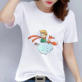 Micul Prinț Vara Tricou Funny T-shirt cu Maneci Scurte O-gât de sex Feminin de Desene animate Interesante Topuri Teuri de Îmbrăcăminte Magazin