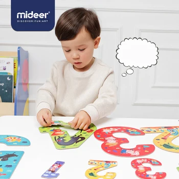 MiDeer Puzzle-uri Jucarii Educative Cutie de Puzzle-uri pentru Copii de Hârtie Digitale Creative, Jucarii pentru Copii Puzzle Jucării pentru Copii de 2-4 Ani