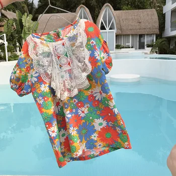 Mihkalev Model de Dantela copii rochii pentru fete de vară 2020 rochie tutu 4 5 6Year Copii Plaja Rochie Haine pentru Copii vestido infantil