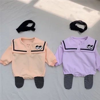 MILANCEL 2020 haine pentru copii drăguț broderie haine nou-nascuti pătrat de bumbac pentru copii boys bodysuit potrivit jambiere