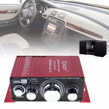 Mini 2 CANALE HI-FI Car Audio de Putere Stereo Amplificator Booster Player Suport CD / DVD / MP3 cu Intrare pentru Masina de Motociclete Acasă