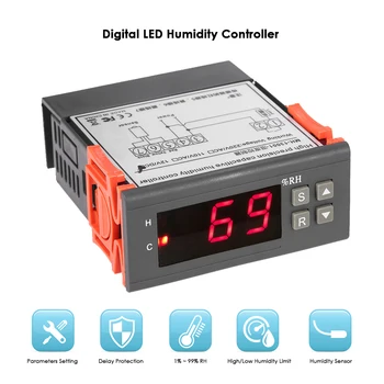 Mini Digital Aer Umiditatea Controlul Automat Controler Portabil de Măsurare cu Senzor LED Capacitiv Cip