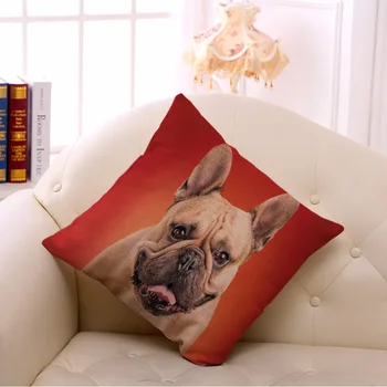 Miracille Bulldog Francez Model Perne Huse Lenjerie De Pat Din Bumbac Scaun Canapea Perne Decorative Cazuri Arunca Fețe De Pernă Decor Acasă