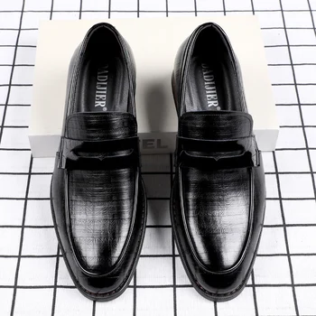 Misalwa Aluneca Pe Bărbați Elegant Pantofi Oxford Britanic De Sex Masculin Bocanc De Afaceri Rochie De Mireasa Formale Piele Mocasini Birou Vanzator