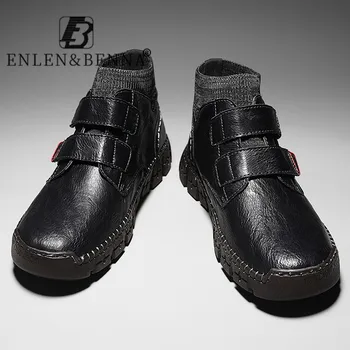 Moda Barbati Pantofi Casual din Piele Pantofi de Confort pentru Barbati Handmade Non Slip Barbati Cizme Glezna Usoare Britanic Elegant, Dimensiune Mare 48