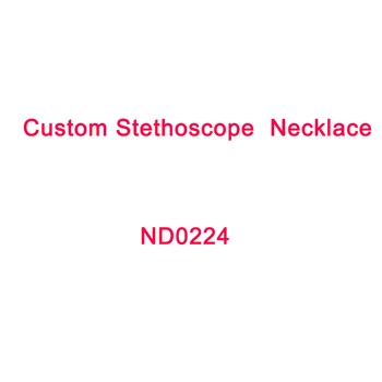 Moda Din Oțel Inoxidabil Personalizate Inima Stetoscop Numele Colier Lanț De Aur Cravată Coliere Pentru Femei Asistenta Medicului De Bijuterii Cadou
