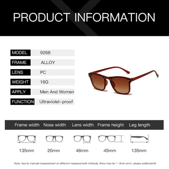 Moda ochelari de Soare pentru Barbati Brand Designer Clasic Pătrat Ochelari de Soare UV400 Masculin Pescuit Nuante de Conducere Ochelari Oculos Masculino