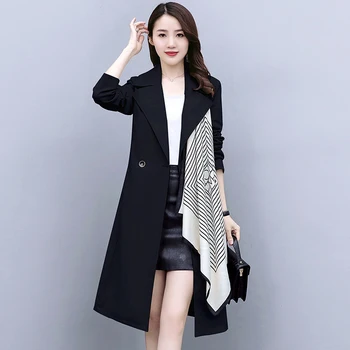 Moda pentru femei jacheta midi Pelerina de ploaie 3xl plus dimensiunea îmbrăcăminte pentru femei vrac toamna stil palton lung pentru femei