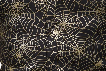 Moda Pânză De Păianjen Pentru Club De Noapte Camasa Barbati 2020 Brand Mandarin Guler Rochie Camasi Barbati Petrecere De Seara, De Bal Costum De Halloween