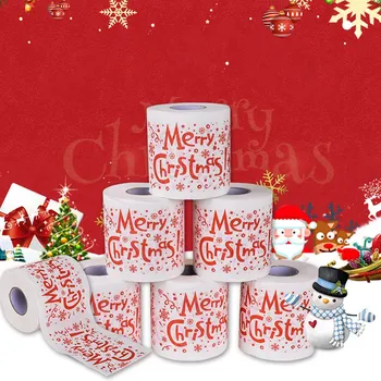 Model De Crăciun Rola De Hârtie Crăciun Fericit Decor Pentru Masa Acasă 2020 Navidad Ornament De Crăciun Cadou De Crăciun Natal Noi Anul 2021