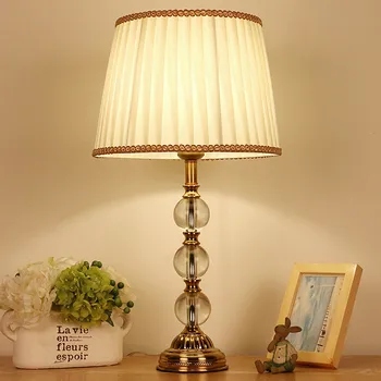 Modelul Pânză Lampa de Birou LED Masă Lampă Pentru Camera de zi Dormitor Patul de Cristal Lampă de Masă