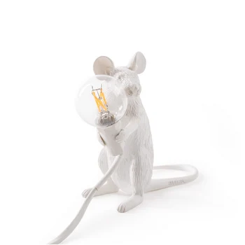 Modern AVEA Mouse-ul Design Lampă de Masă Nordic CONDUS de Rășină Birou de lumină Pentru Camera de Copii Dormitor Decor Acasă de Iluminat UE UA NE-Priza UK