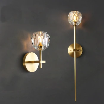Modern glob de Cristal Led Pandantiv Candelabru Tavan Lampa Iluminat și Nordice de lux CONDUS Culoar, Coridor Suport Lumina